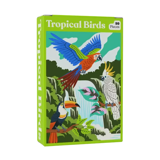 Tropical Birds 99 Piece Mini Jigsaw Puzzle Puzzledly - for just $9.99! 