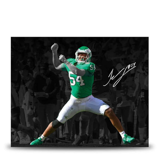 Jeremiah Trotter, Jr. Blackout Philadelphia Eagles Autographed 11" x 14" Football Photo - for just $39.99! 