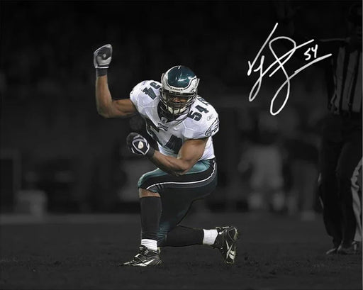 Jeremiah Trotter, Sr. Blackout Philadelphia Eagles Autographed 16" x 20" Football Photo - for just $59.99! 