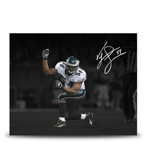 Jeremiah Trotter, Sr. Blackout Philadelphia Eagles Autographed 16" x 20" Football Photo - for just $59.99! 