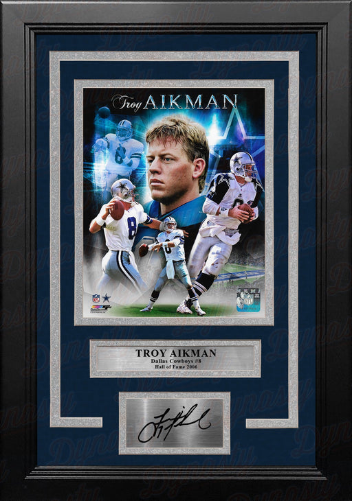 Troy Aikman Dallas Cowboys 8" x 10" Framed Football Collage Photo with Engraved Autograph - for just $79.99! 