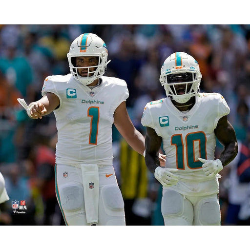 Tua Tagovailoa & Tyreek Hill Miami Dolphins 8" x 10" Football Photo - for just $9.99! 