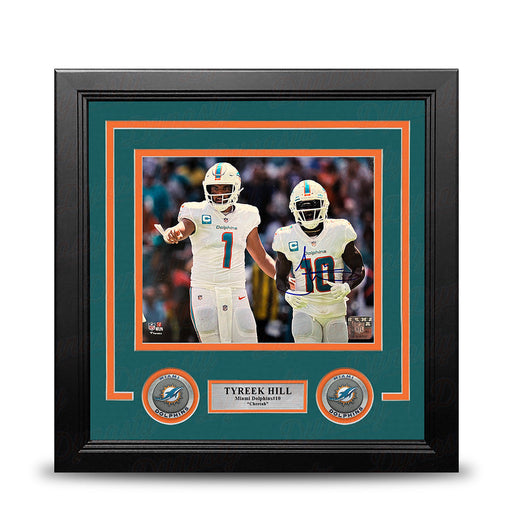 Tyreek Hill with Tua Miami Dolphins Autographed 8" x 10" Framed Football Photo - for just $199.99! 