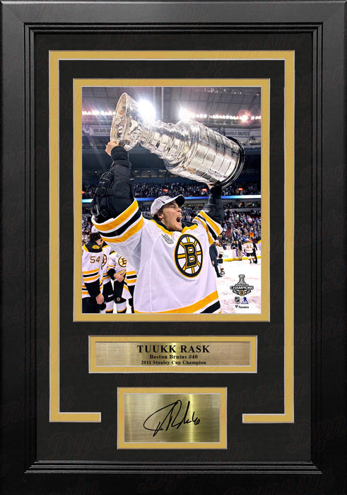 Tuukka Rask Stanley Cup Boston Bruins 8" x 10" Framed Hockey Photo with Engraved Autograph - for just $79.99! 