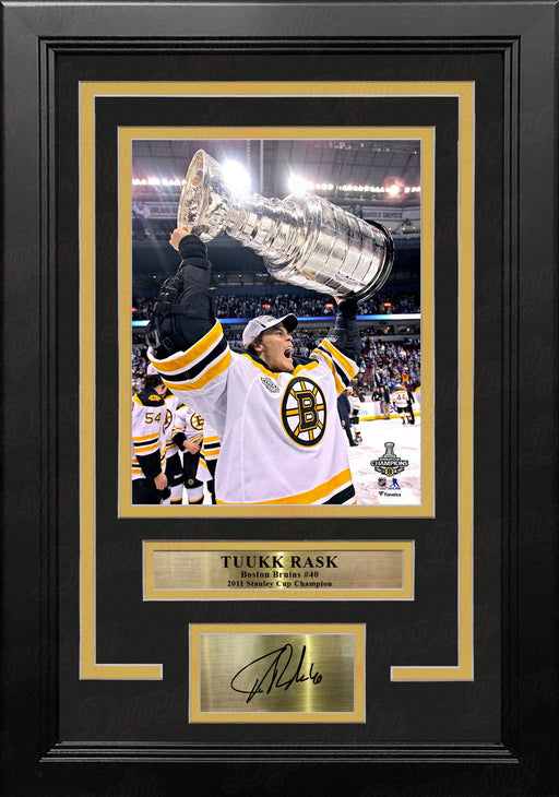 Tuukka Rask Stanley Cup Boston Bruins 8" x 10" Framed Hockey Photo with Engraved Autograph - for just $79.99! 