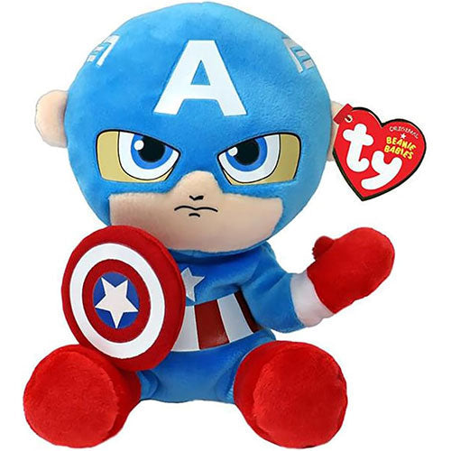 Ty Marvel Beanie Babies: Captain America Floppy (Small) - for just $5.99! 
