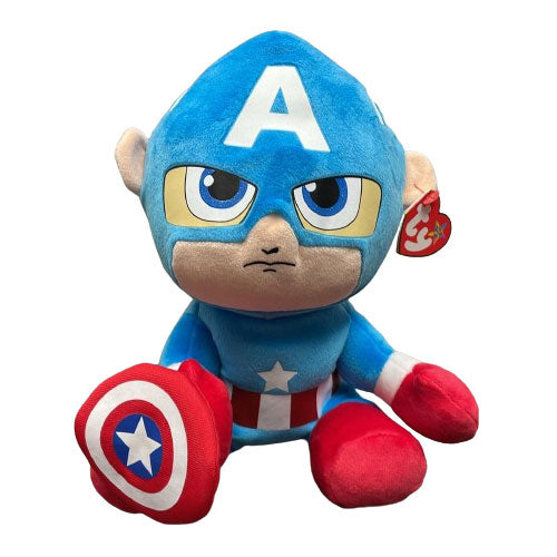 Ty Marvel Beanie Babies: Captain America Floppy (Medium) - for just $11.99! 