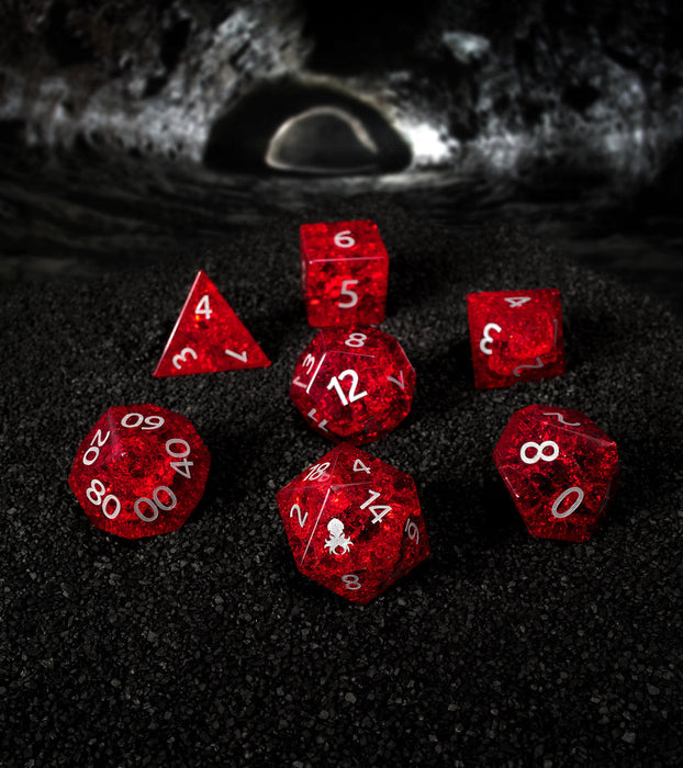 Kraken Dice Cracked Glass 7pc Dice Set - for just $84.99! 