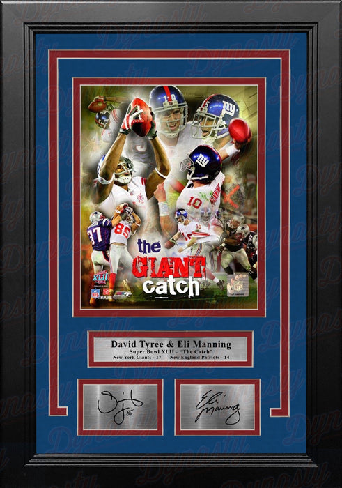 David Tyree & Eli Manning Super Bowl NY Giants 8x10 Framed Collage Photo with Engraved Autographs - for just $79.99! 