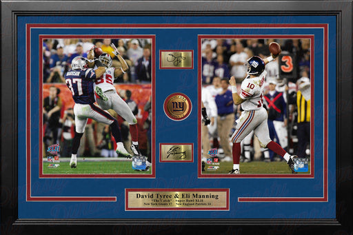 David Tyree & Eli Manning Super Bowl Catch NY Giants 8x10 Framed Photos with Engraved Autographs - for just $129.99! 