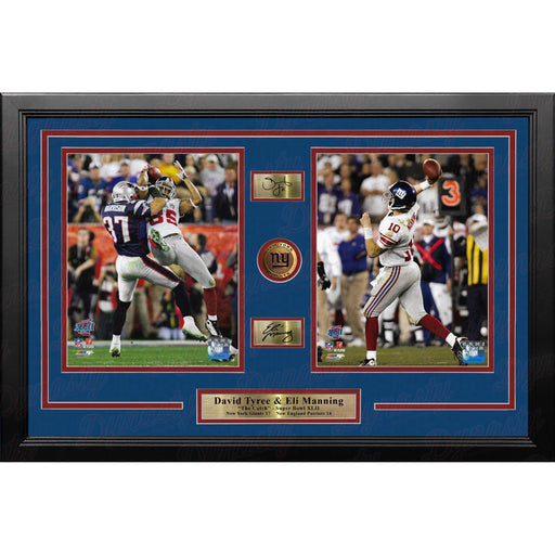 David Tyree & Eli Manning Super Bowl Catch NY Giants 8x10 Framed Photos with Engraved Autographs - Premium Engraved Signatures - Just $129.99! Shop now at Retro Gaming of Denver