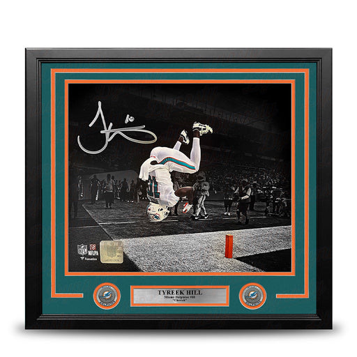 Tyreek Hill Backflip Action Miami Dolphins Autographed 16" x 20" Framed Football Photo - for just $249.99! 