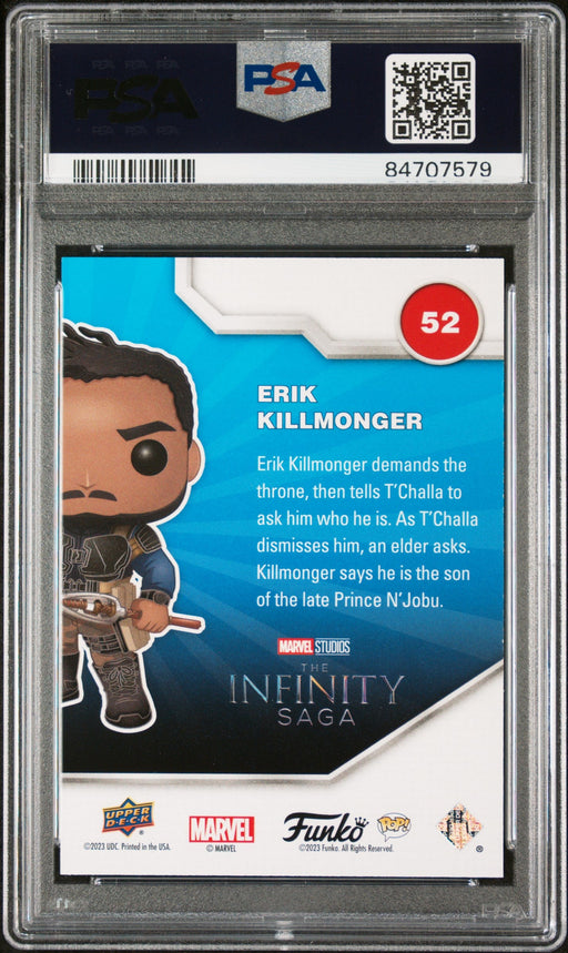 2023 UPPER DECK FUNKO POP MARVEL  ERIK KILLMONGER PATINA #52  PSA 10 - for just $54! 