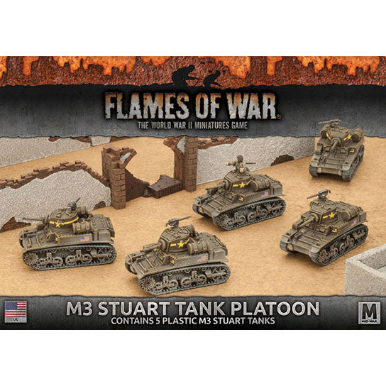 Flames of War: American M3 Stuart Light Tank Platoon (Mid War) - for just $50! 