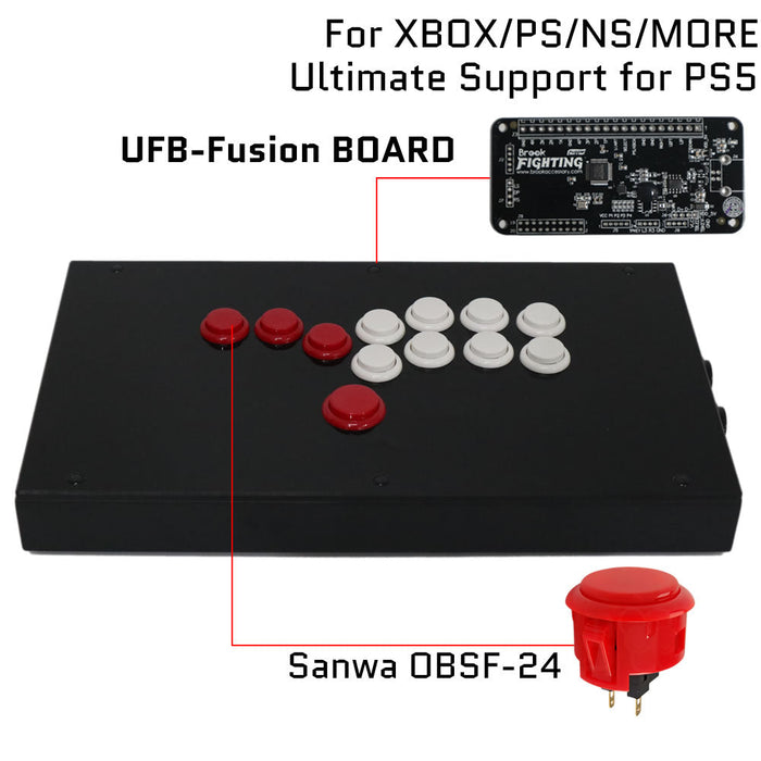 RAC-J800B All Buttons Leverless Arcade Joystick Fight Stick For PS5/PS4/PS3/Xbox/PC - Just $99.99! Shop now at Retro Gaming of Denver