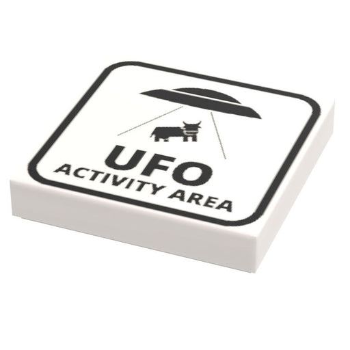 UFO Activity Area Sign (2x2 Tile, Minifig Scale) (LEGO) - Premium  - Just $1.50! Shop now at Retro Gaming of Denver