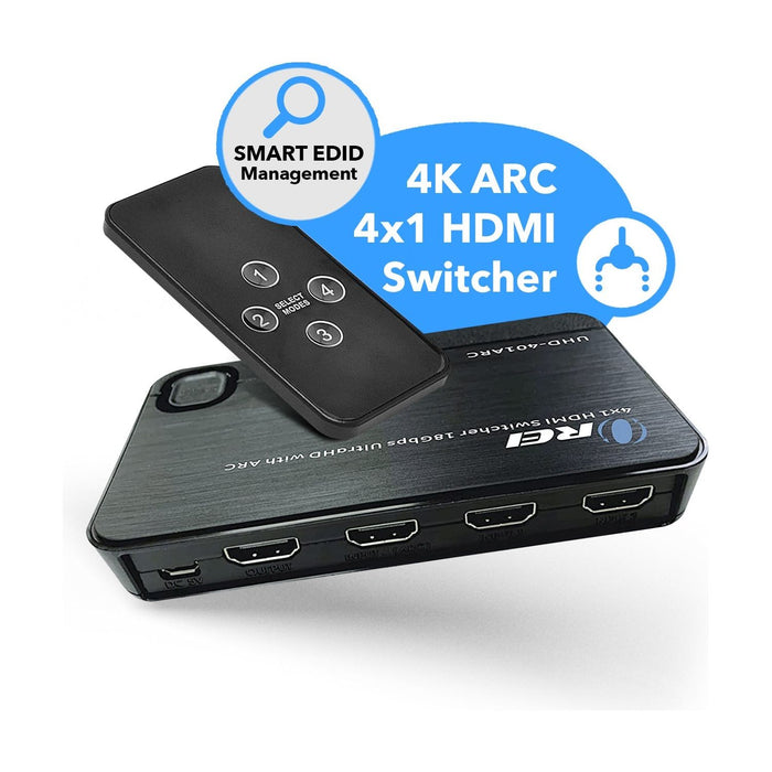 4K ARC 4x1 HDMI Switcher - Supports 4K @ 60Hz, Connect Sound bar With ARC (UHD-401ARC) - Just $39.99! Shop now at Retro Gaming of Denver