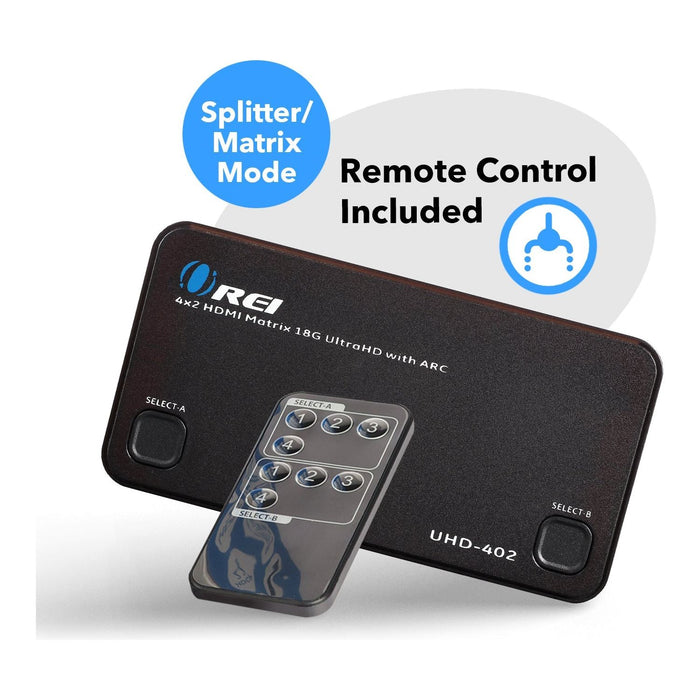 Ultra HD 4x2 HDMI Matrix Switch Full 3D with ARC Support (UHD-402) - Just $39.99! Shop now at Retro Gaming of Denver