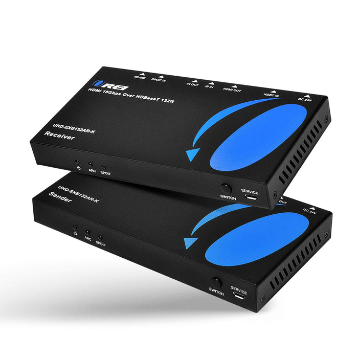 Ultra HD 4K HDMI Extender with HDBaseT Over CAT5e/6/7 Support ARC & Audio Extraction (UHD-EXB132AR-K) - Just $259.99! Shop now at Retro Gaming of Denver