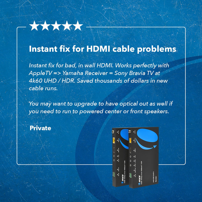 Ultra HD 4K HDMI Extender with HDBaseT Over CAT5e/6/7 Support ARC & Audio Extraction (UHD-EXB132AR-K) - Just $259.99! Shop now at Retro Gaming of Denver