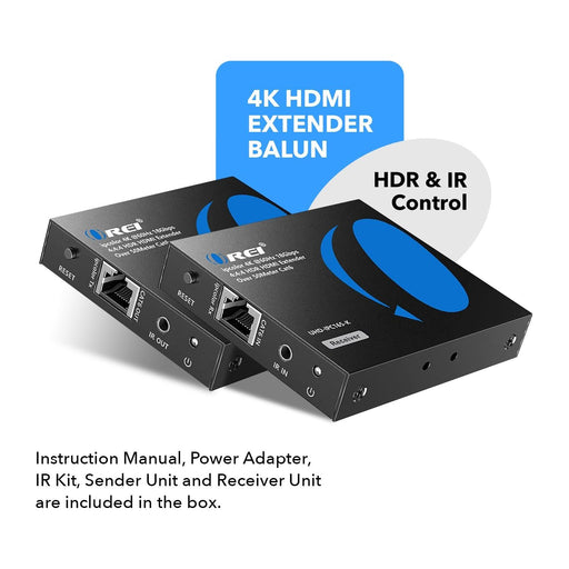 4K HDMI Extender Balun by OREI Upto 165 Feet - UltraHD 4K @ 60Hz 4:4:4 Over Single CAT6/7 (UHD-IPC165-K) - Just $89.99! Shop now at Retro Gaming of Denver