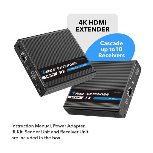 4K HDMI Extender Balun up to 230Ft Over CAT6/7 - One to Many Cascade 4K@60Hz 4:4:4 with HDR, Downscaling (UHD-IPC230-CS) - Just $79.99! Shop now at Retro Gaming of Denver