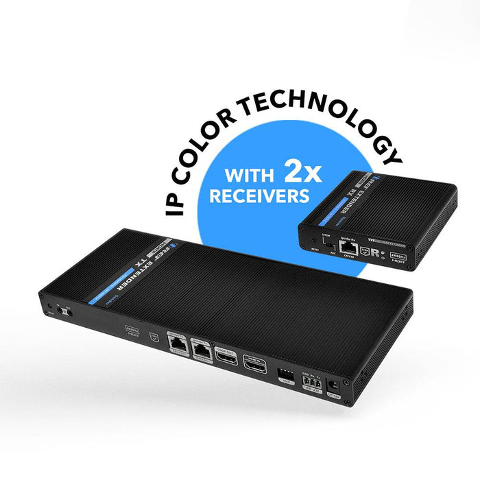 1x2 4K HDMI Extender Splitter Over Single CAT6/7 Up to 230 Ft - ipcolor Technology 18 Gbps, Bi-directional IR, RS-232, EDID (UHD12-IPC230-K) - Just $259.99! Shop now at Retro Gaming of Denver