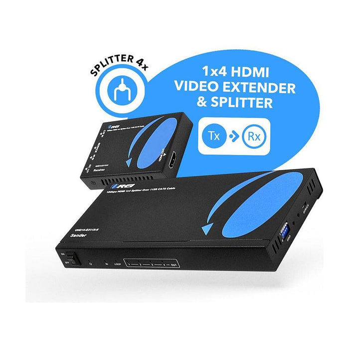 4K Ultra HD 1x4 HDMI Extender Splitter Over CAT6/7 Up to 115 Ft -EDID-Low Latency (UHD14-EX115-K) - Just $289.99! Shop now at Retro Gaming of Denver