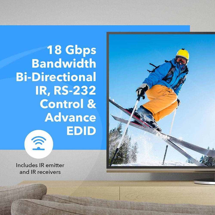 1x4 4K HDMI Extender Splitter Over Single CAT6/7 Up to 230 Ft - ipcolor Technology 18 Gbps, Bi-directional IR, RS-232, EDID (UHD14-IPC230-K) - Just $319.99! Shop now at Retro Gaming of Denver