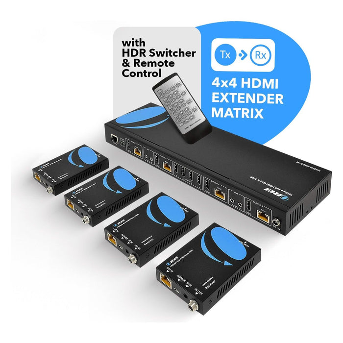 4x4 HDMI Matrix Extender - UltraHD 4K@60Hz Over Single CAT6/7 Cable (UHD48-EX230-K) - Just $449! Shop now at Retro Gaming of Denver