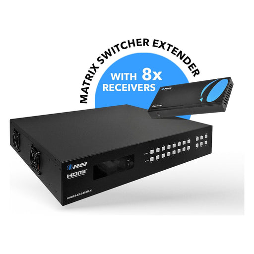 4K 8x8 HDMI Matrix Switcher Extender & HDBaseT Over CAT5e/6/7 Cable Up To 400 Feet (UHD88-EXB400R-K) - Just $1999.99! Shop now at Retro Gaming of Denver