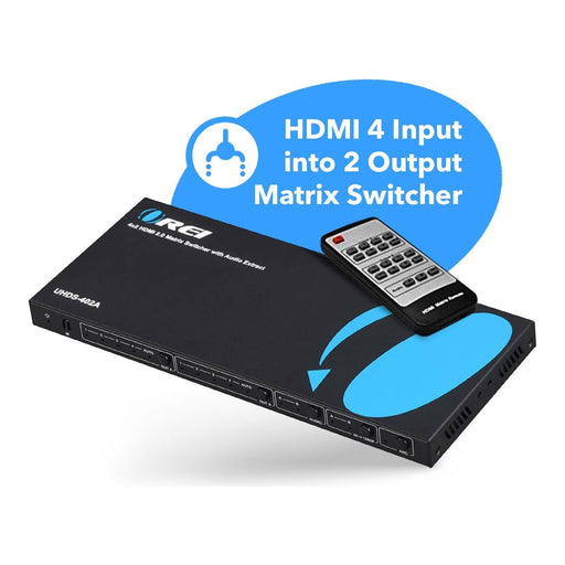 4K Ultra HD 4x2 HDMI Matrix Switch with Audio Extractor & ARC Support (UHDS-402A) - Just $74.99! Shop now at Retro Gaming of Denver