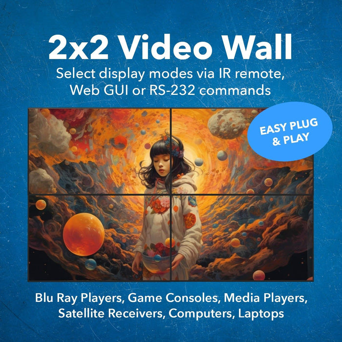 4K@60Hz 4x4 Seamless Matrix with Video Wall (UHDS-404VW) - Just $499! Shop now at Retro Gaming of Denver