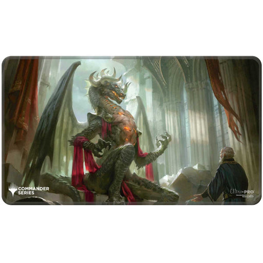 Ultra PRO: Stitched Edge Playmat - Commander Series (Korvold) - for just $14.95! 