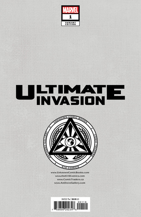 Ultimate Invasion #1 Unknown Comics Davide Paratore Exclusive Var (06/21/2023) - for just $10! 