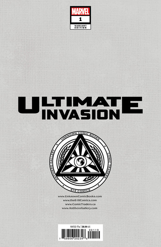 Ultimate Invasion #1 Unknown Comics Davide Paratore Exclusive Virgin Var (06/21/2023) - for just $20! 