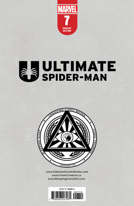 Ultimate Spider-Man #7 Unknown Comics Tyler Kirkham Virgin Exclusive Var (07/31/2024) - for just $20! 