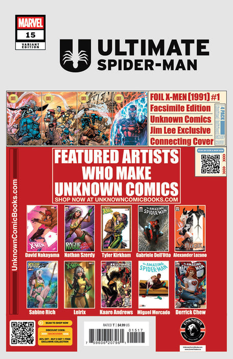Ultimate Spider-man #15 Unknown Comic Mirka Andolfo Exclusive Var (03/26/2025) - for just $15! 