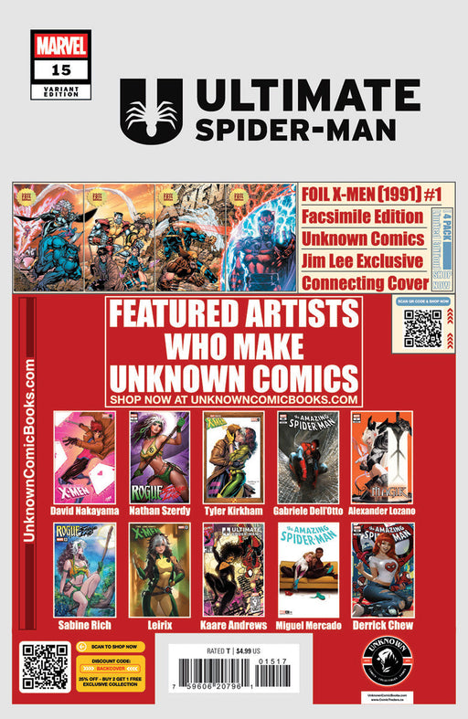 Ultimate Spider-man #15 Unknown Comic Mirka Andolfo Exclusive Virgin Var (03/26/2025) - for just $30! 