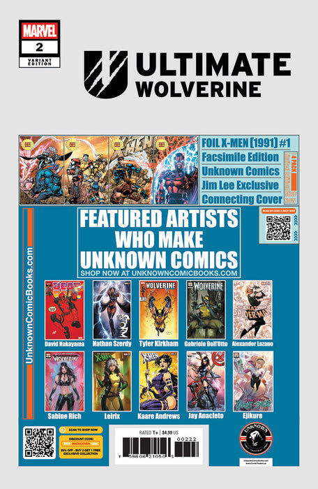 Ultimate Wolverine #2 Unknown Comics Exclusive Ivan Tao Var (02/19/2025) - for just $15! 