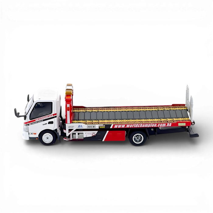 Unique Model Hino 300 Dutro Flatbed Tow Truck World Champion 1:64 - for just $69.99! 
