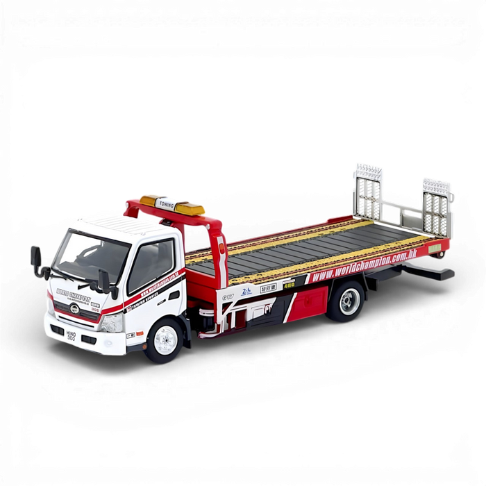 Unique Model Hino 300 Dutro Flatbed Tow Truck World Champion 1:64 - for just $69.99! 