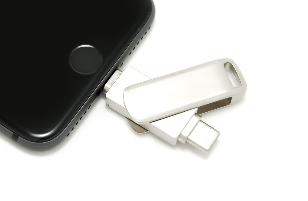 Bolt Dual USB Flash Drive - Type C & Lightning - Apple iPhone Compatible - for just $12.99! 