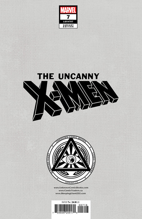 Uncanny X-Men #7 Unknown Comics David Nakayama Exclusive Virgin Var (12/11/2024) - for just $30! 