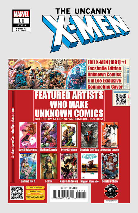 Uncanny X-Men #11 Unknown Comic Alexander Lozano Exclusive Virgin Var (03/05/2025) - for just $30! 