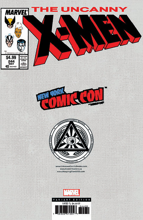 [Foil] Uncanny X-Men #244 Facsimile Unknown Comics Nathan Szerdy Exclusive Virgin Nycc 2024 Var (10/23/2024) - for just $40! 