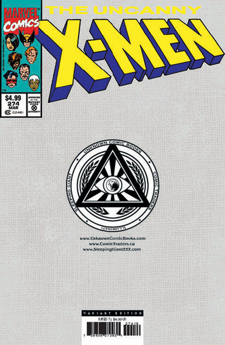 Uncanny X-Men #274 Facsimile Unknown Comics Exclusive David Nakayama Virgin Var (09/04/2024) - for just $20! 