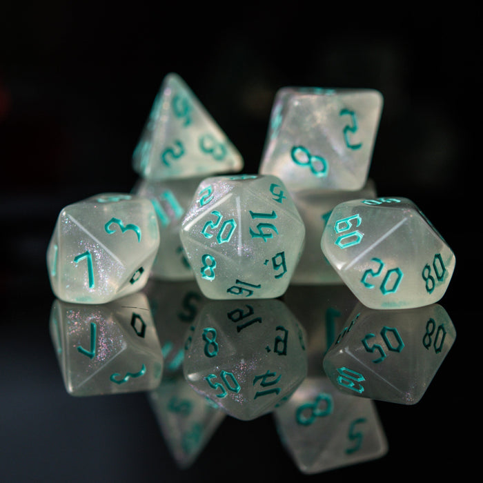 Unicorn Tears (Aqua) Acrylic Dice Set - Just $9.99! Shop now at Retro Gaming of Denver