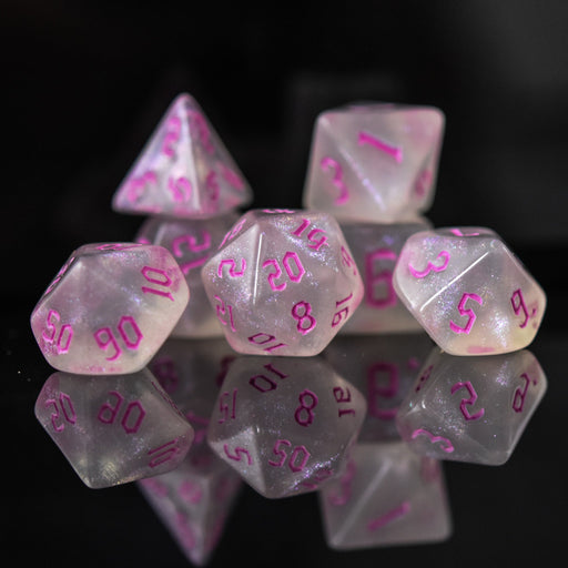 Unicorn Tears (Pink) Acrylic Dice Set - Just $9.99! Shop now at Retro Gaming of Denver