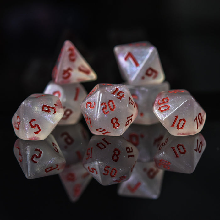 Unicorn Tears (Red) Acrylic Dice Set - Just $9.99! Shop now at Retro Gaming of Denver